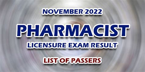 November 2022 Pharmacist Board Exam Result: Full List of Passers.